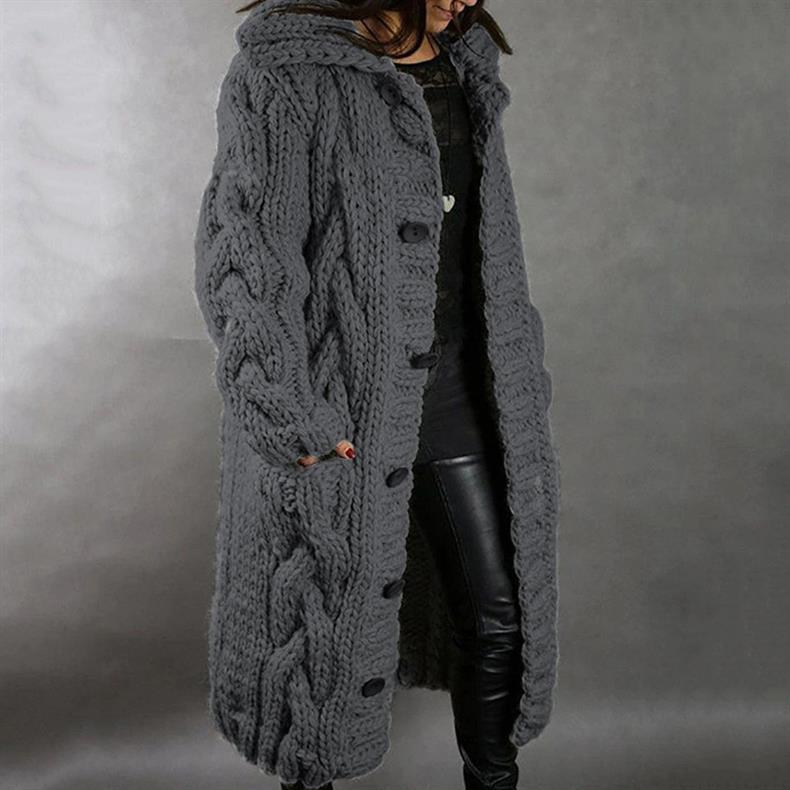 Alessia™ Elegant Cable Knit Coat