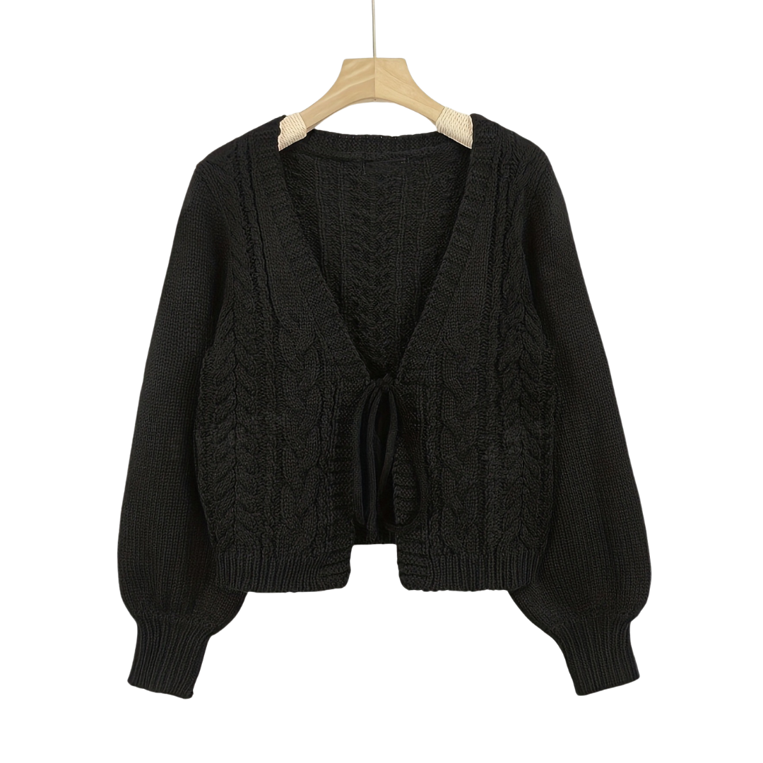 BEXLEY™ | Cozy Cable Knit Tie-Front Cardigan