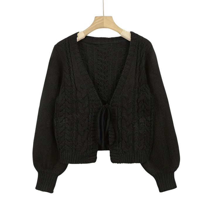 BEXLEY™ | Cozy Cable Knit Tie-Front Cardigan