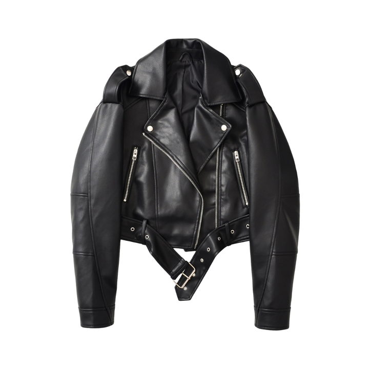 DAGMAR™ – Vintage Moto Loose Leather Jacket