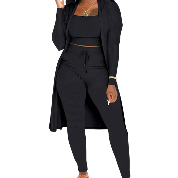 LINDEN™ | Cozy Knit Open Front Co-ord Set
