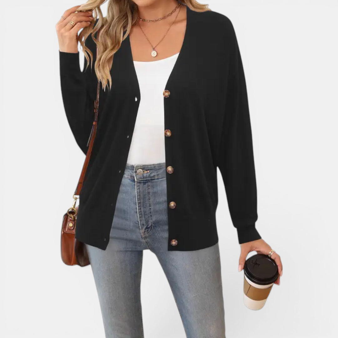 CLARICE™ | Lightweight Wool Blend Button Cardigan