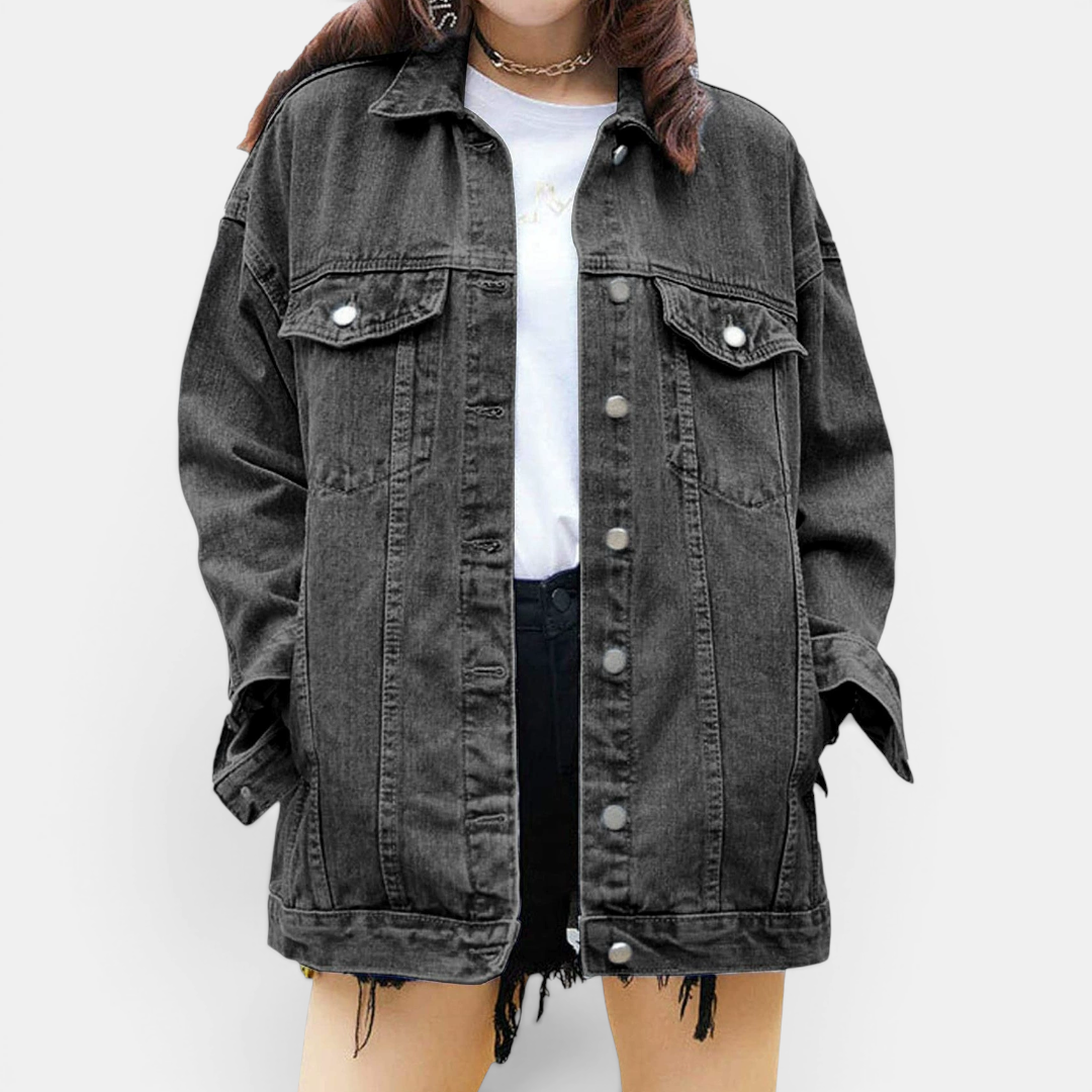 STEVELYN™ – Oversized Boyfriend Fit Denim Jacket