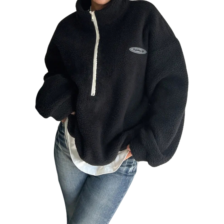 IVORY™ | Relaxed Fit Half Zip Casual Pullover