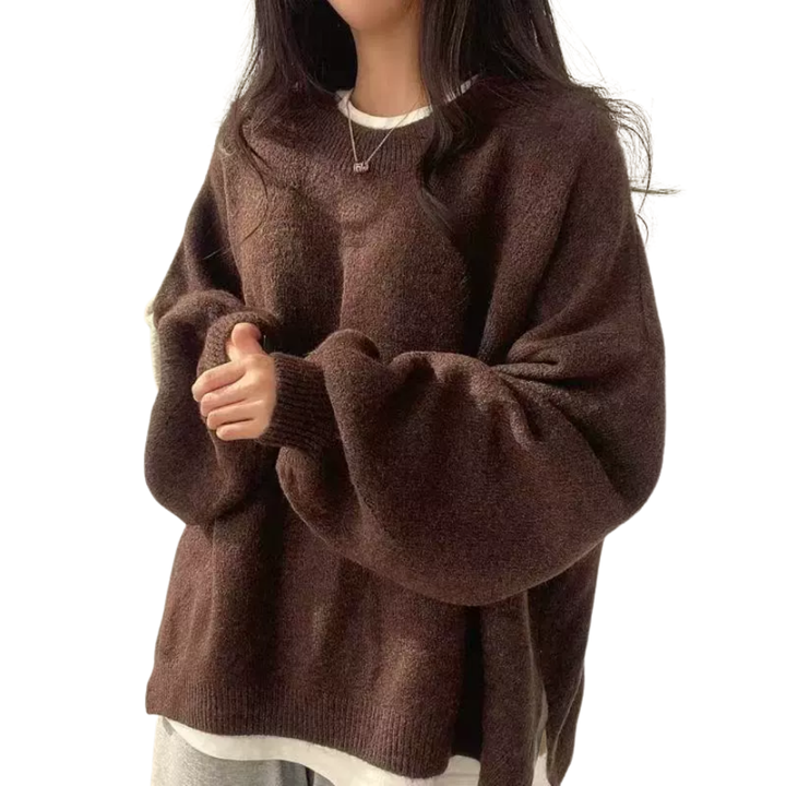 DAGNY™ | Cozy Drop Shoulder Split Hem Sweater
