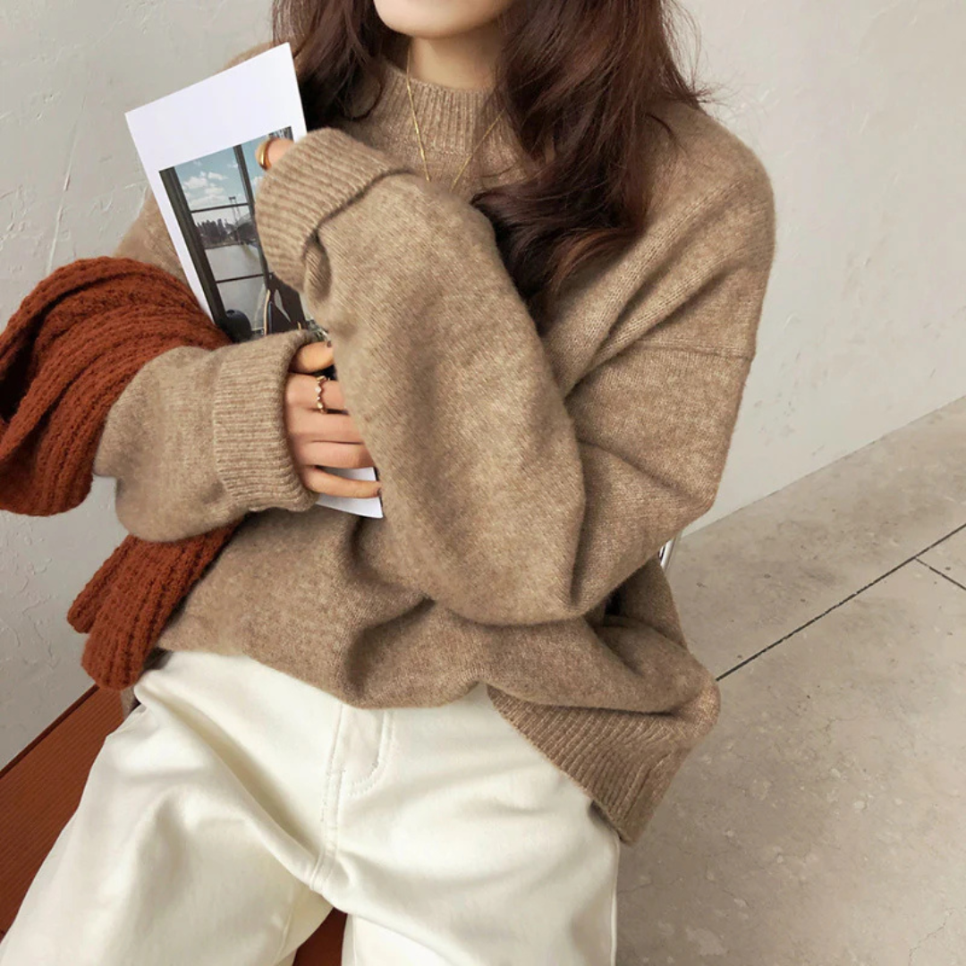 IMOGEN™ | Classic Drop Shoulder Long Sleeve Sweater