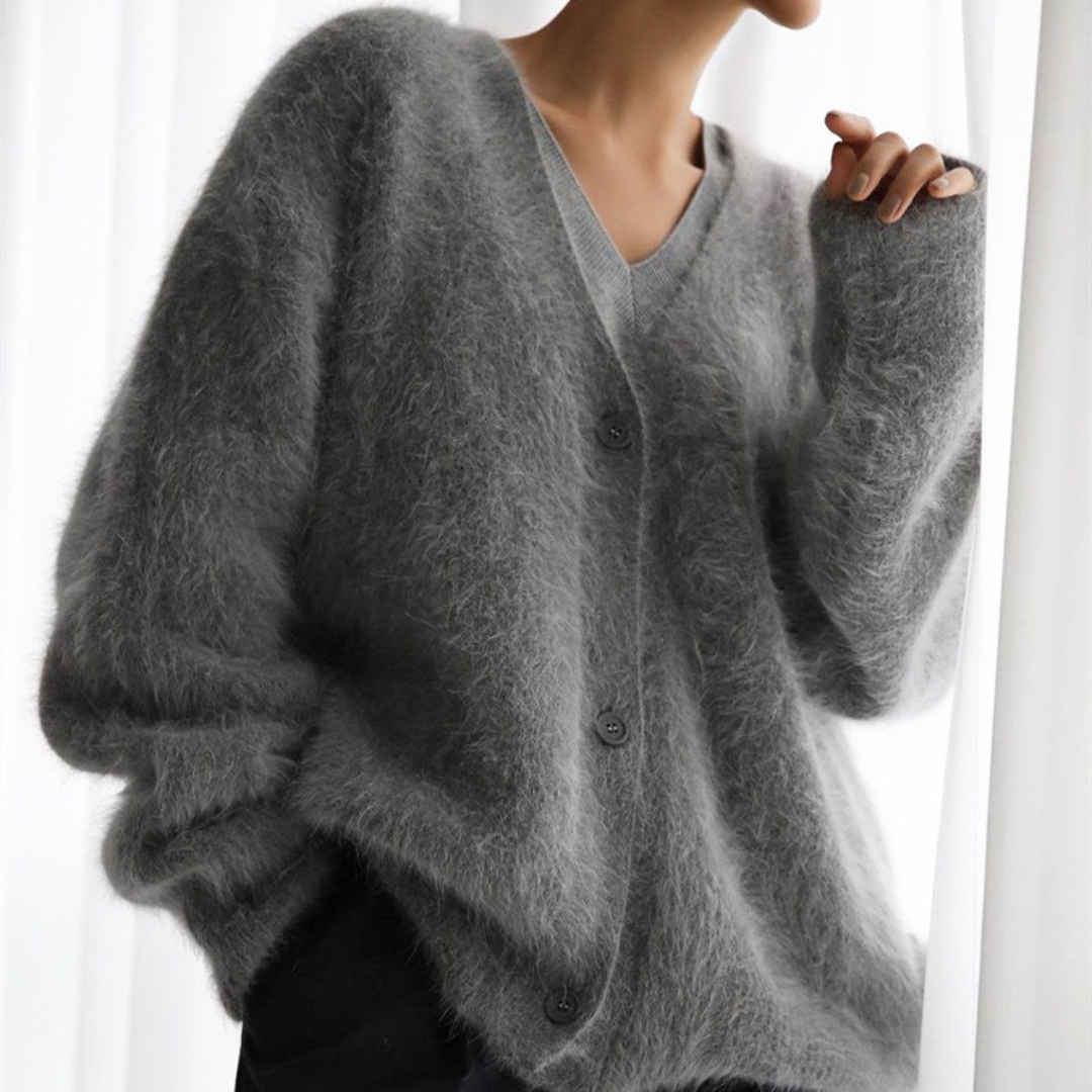 QUINCY™ | Comfy Button Front Drop Shoulder Cardigan