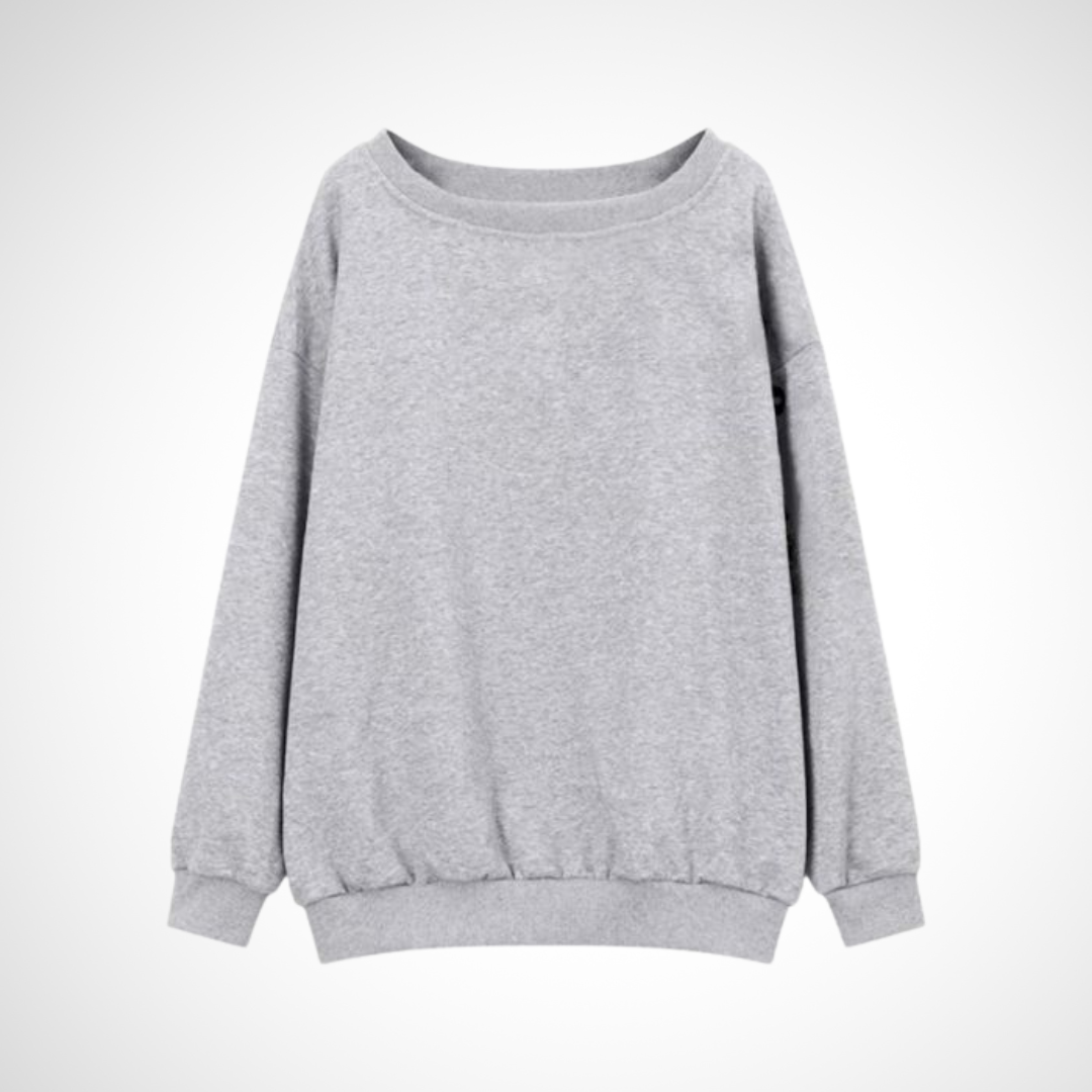 DIVECA™ | Casual Scoop Neck Long Sleeve Sweater