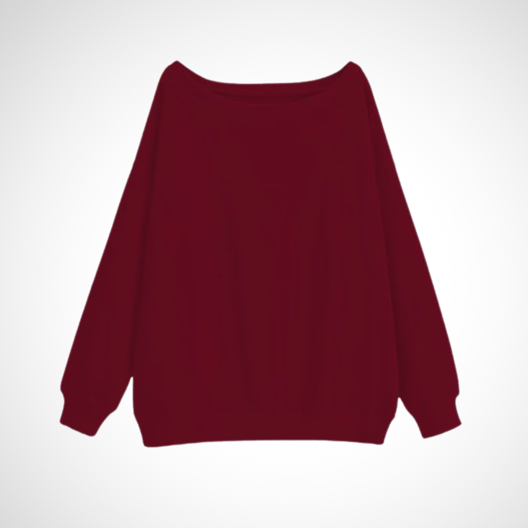 DIVECA™ | Casual Scoop Neck Long Sleeve Sweater