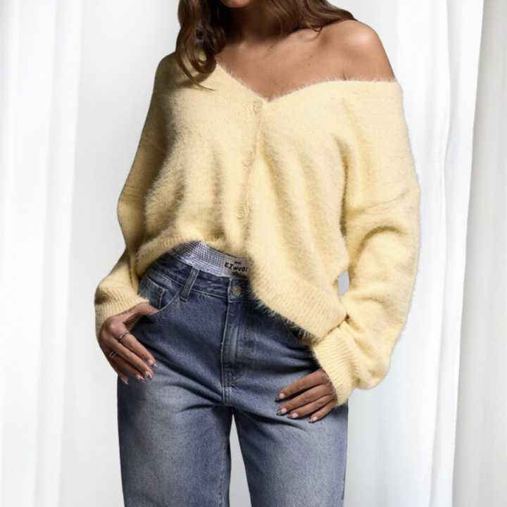 QUINCY™ | Comfy Button Front Drop Shoulder Cardigan