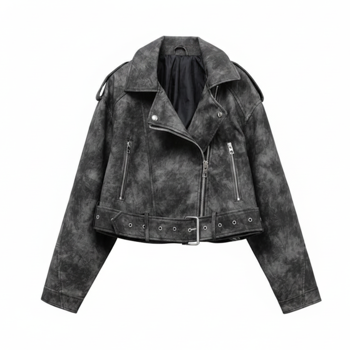 DAGMAR™ – Vintage Moto Loose Leather Jacket