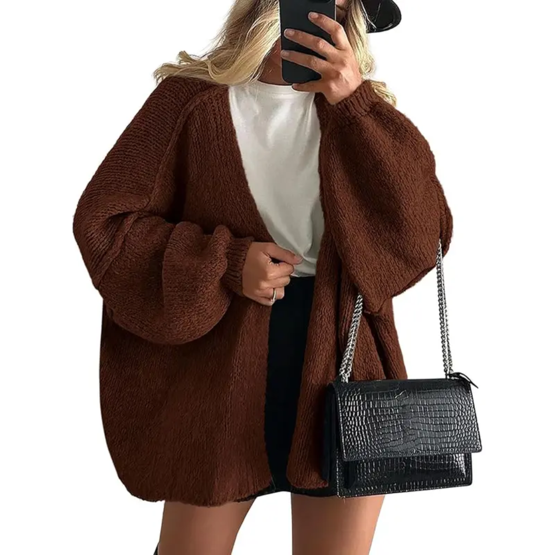WINONA™ | Cozy Oversized Lantern Sleeve Cardigan