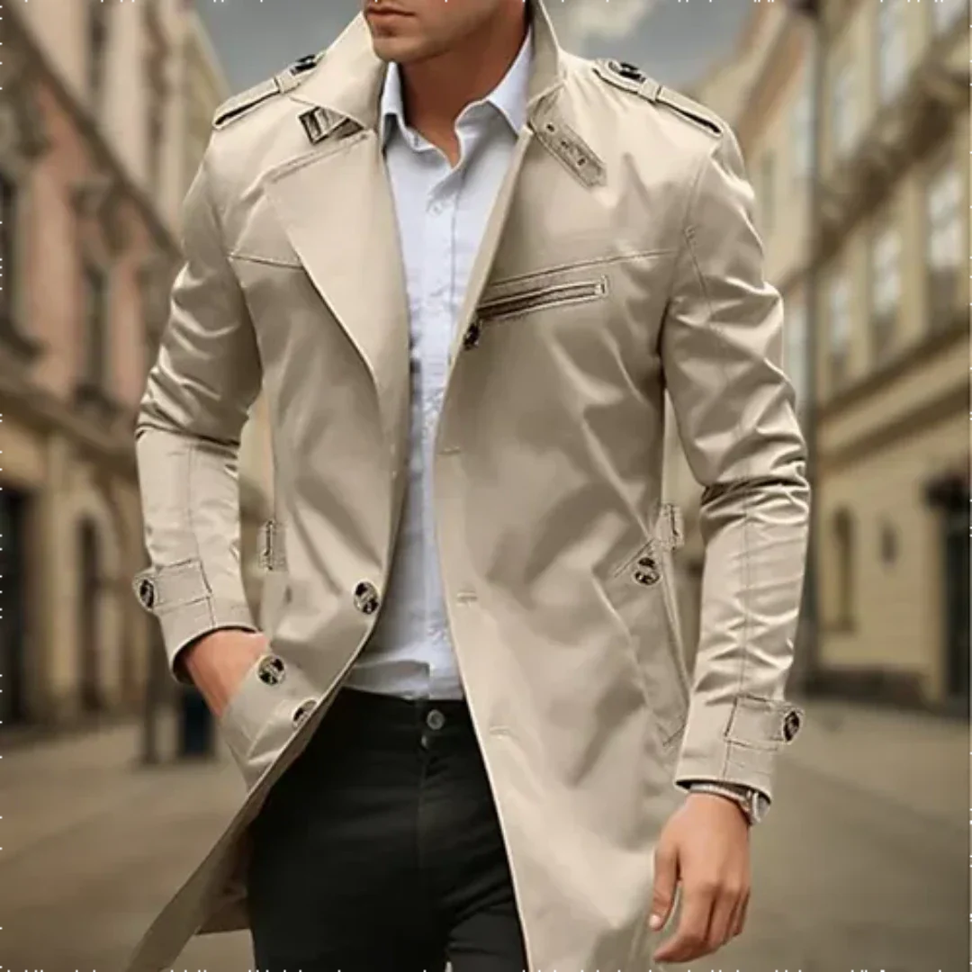 Cayseon | Men's two -row trench Water -repellent
