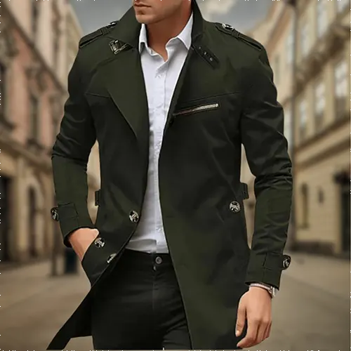 Cayseon | Men's two -row trench Water -repellent
