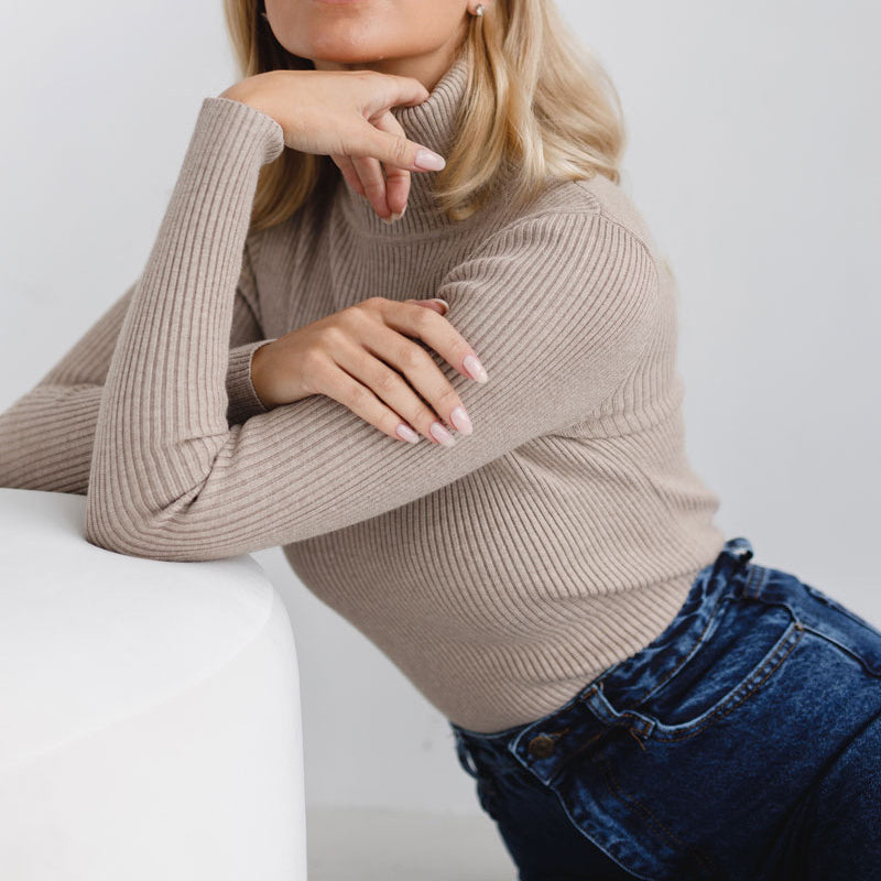 MAEVA™ | Ribbed Turtleneck Sweater
