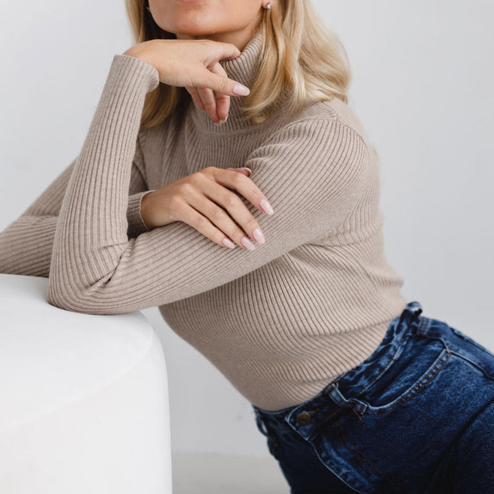 MAEVA™ | Ribbed Turtleneck Sweater
