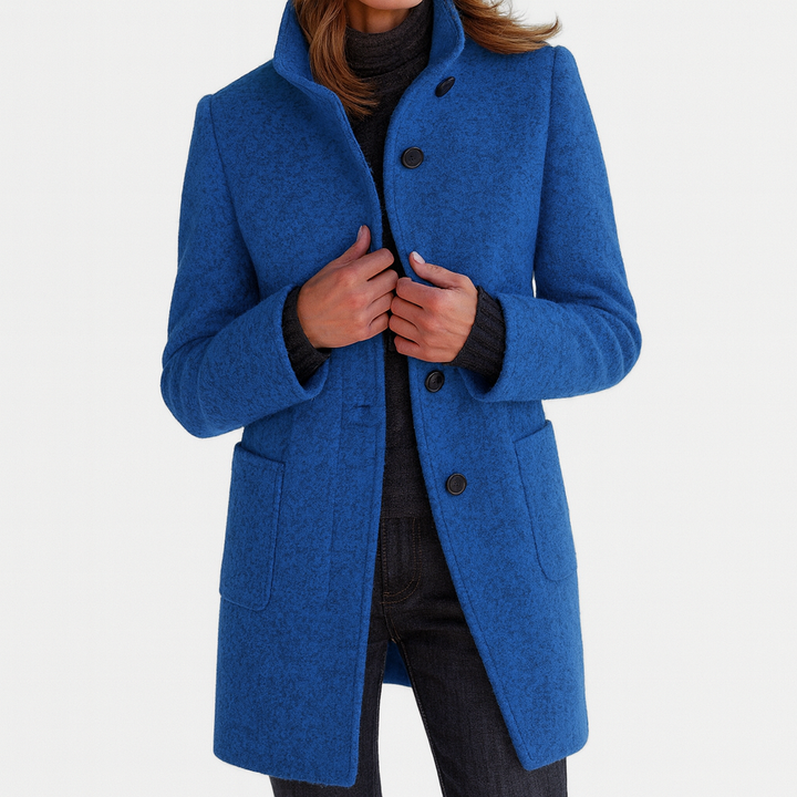Adele™ High Collar Wool Blend Jacket