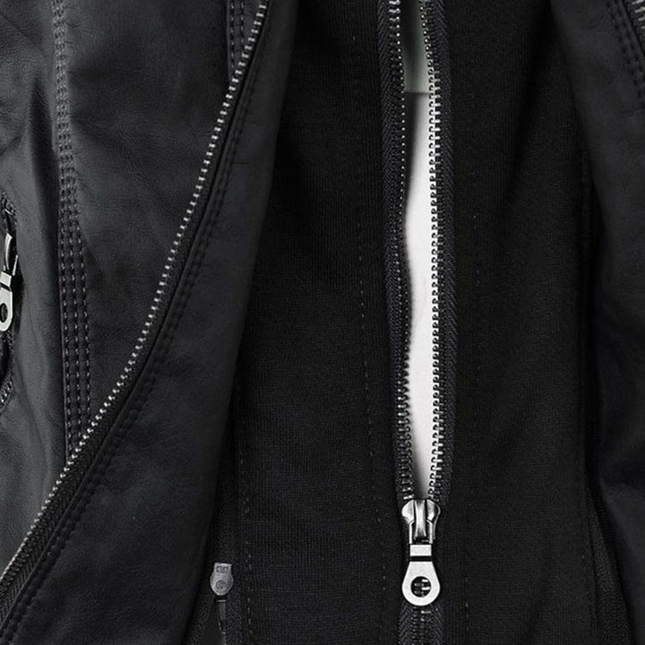 Olive™ - Waterproof Women's Leather Jacket with Hood