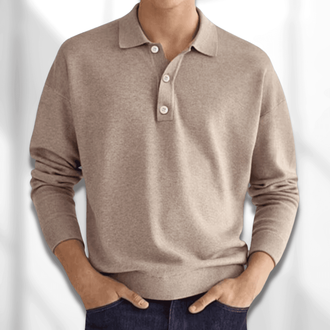 Kurt |  Classic 3-Button Collar Polo Sweater