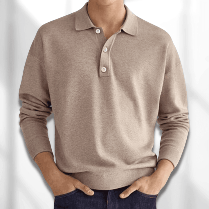 Kurt |  Classic 3-Button Collar Polo Sweater