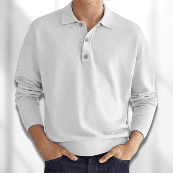 Kurt |  Classic 3-Button Collar Polo Sweater