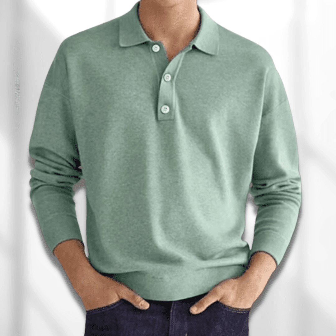 Kurt |  Classic 3-Button Collar Polo Sweater