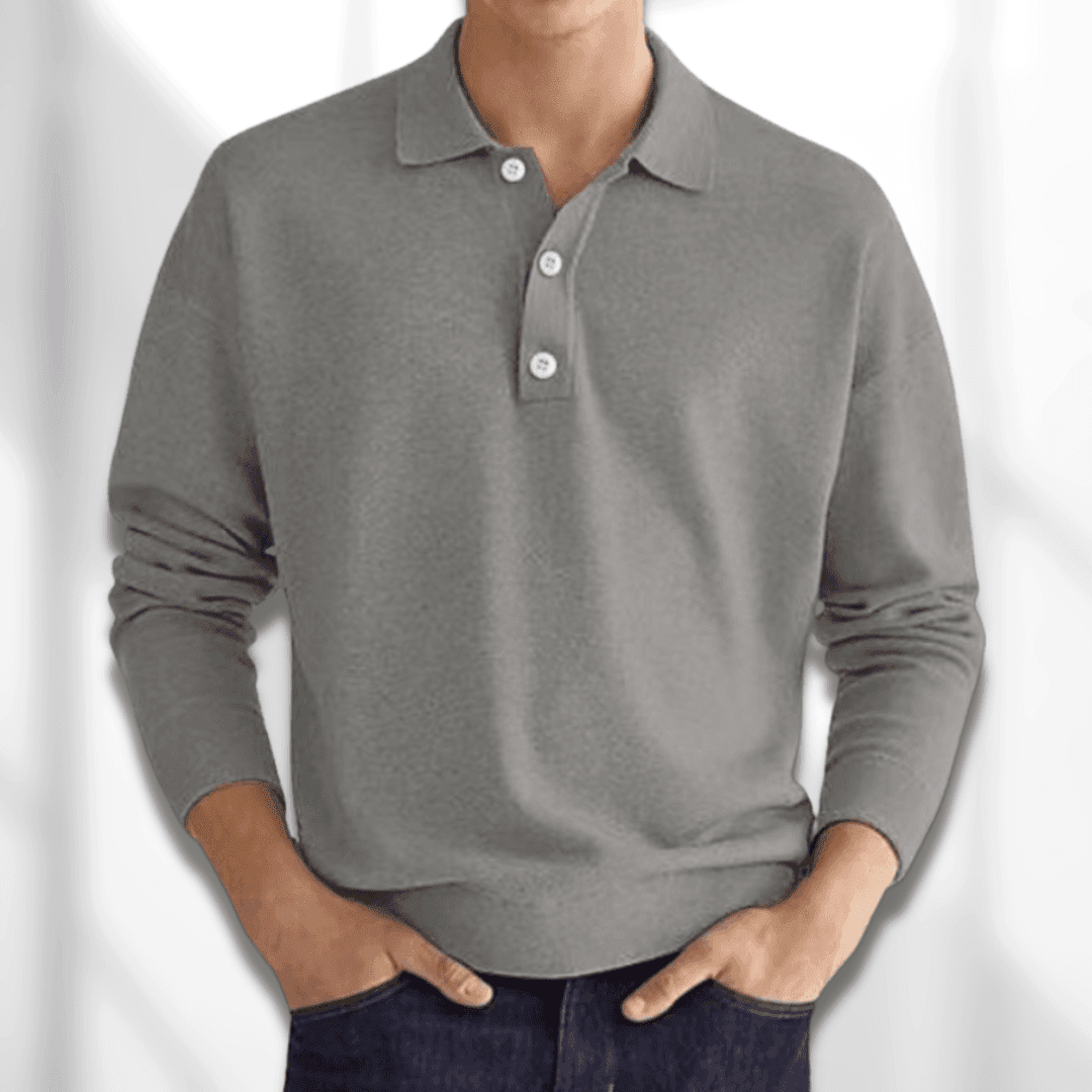 Kurt |  Classic 3-Button Collar Polo Sweater