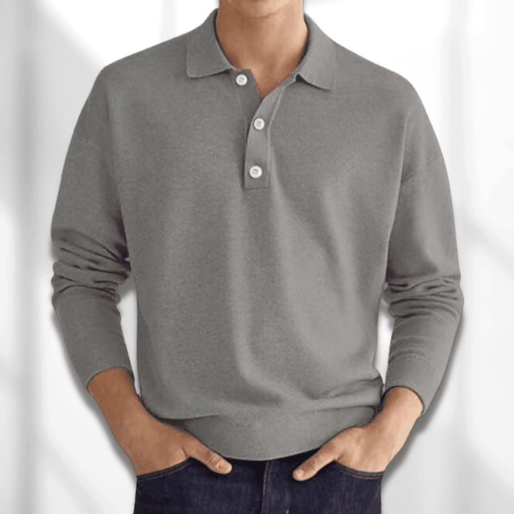 Kurt |  Classic 3-Button Collar Polo Sweater