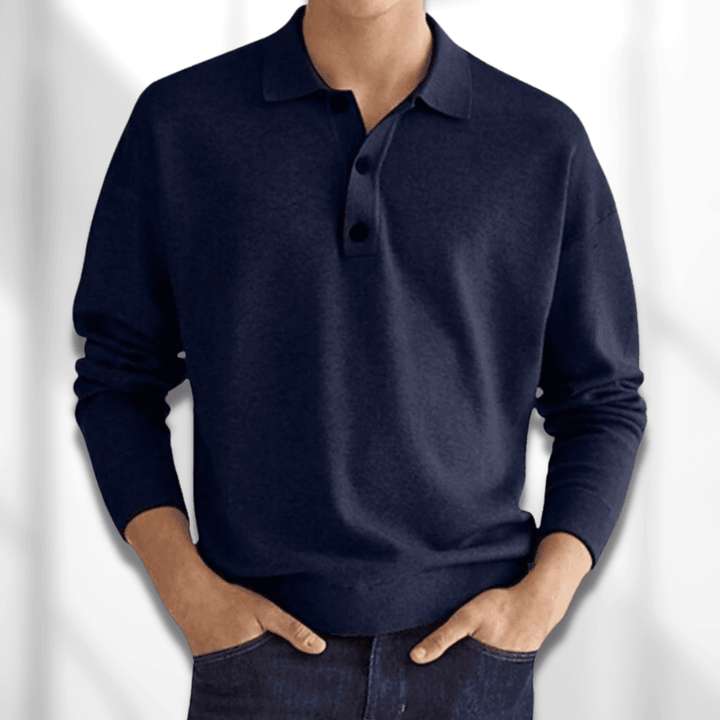 Kurt |  Classic 3-Button Collar Polo Sweater