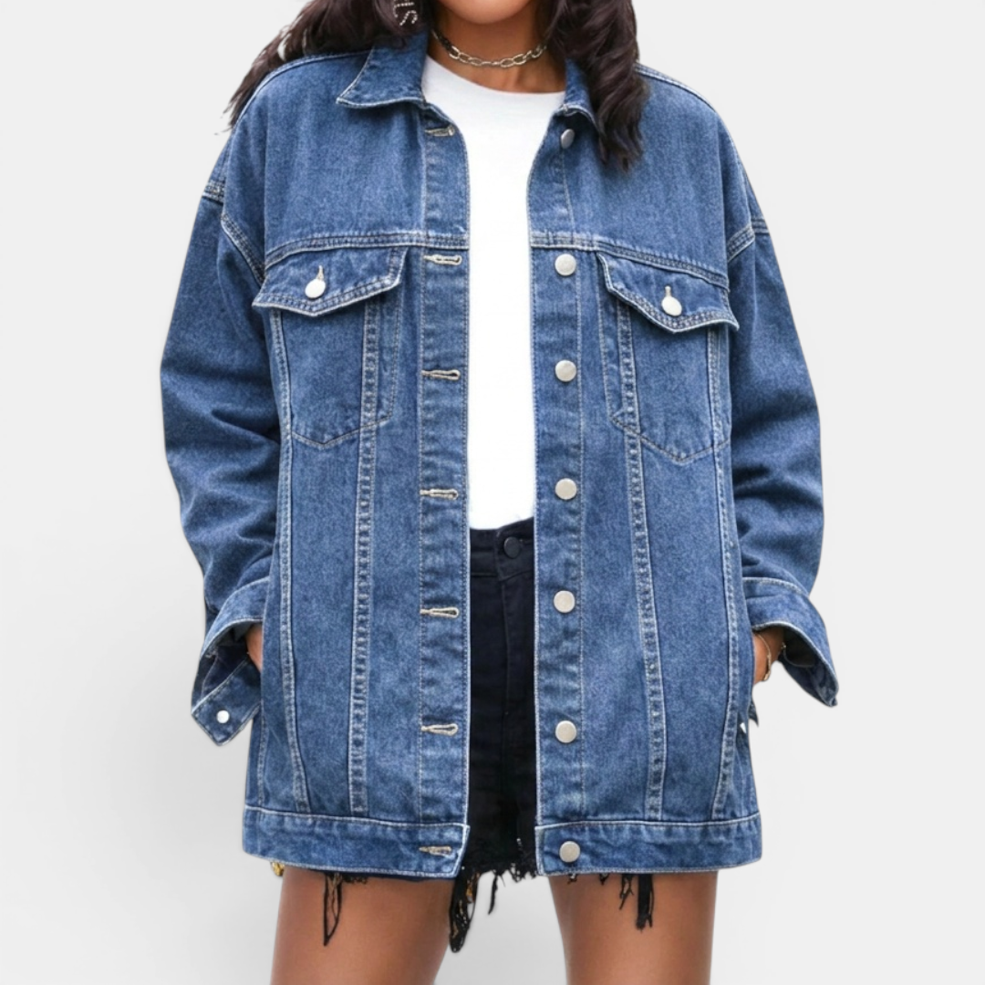 STEVELYN™ – Oversized Boyfriend Fit Denim Jacket