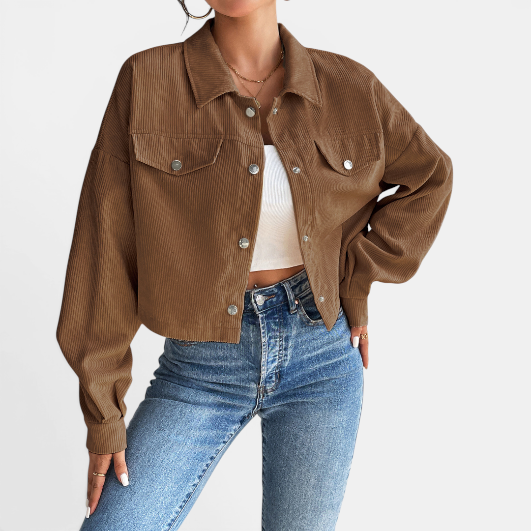 DEVIN™ – Relaxed Corduroy Button-Front Jacket