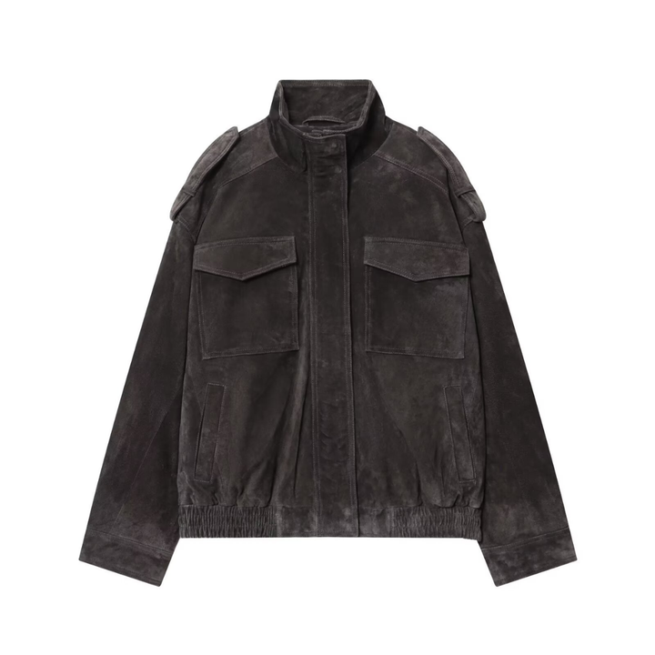 WYNTER™ – Suede Texture Bomber Jacket
