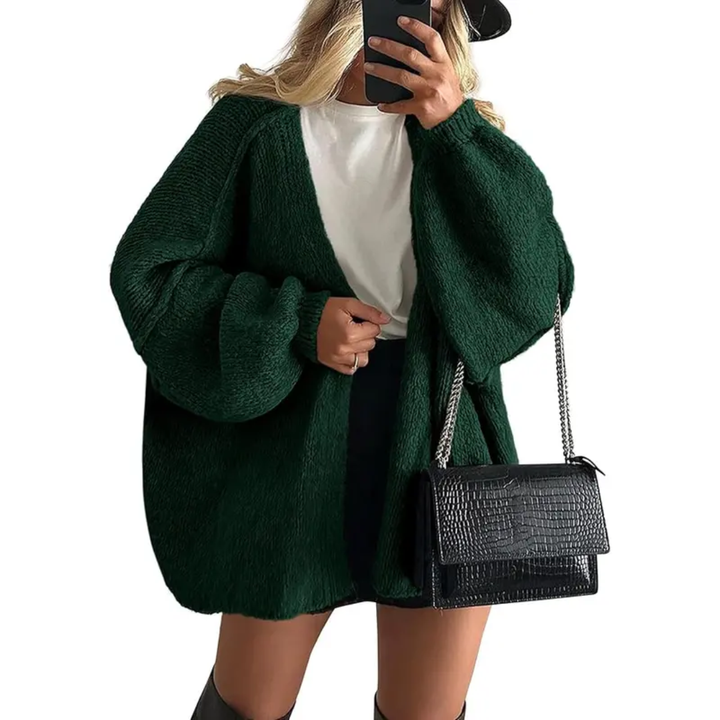 WINONA™ | Cozy Oversized Lantern Sleeve Cardigan