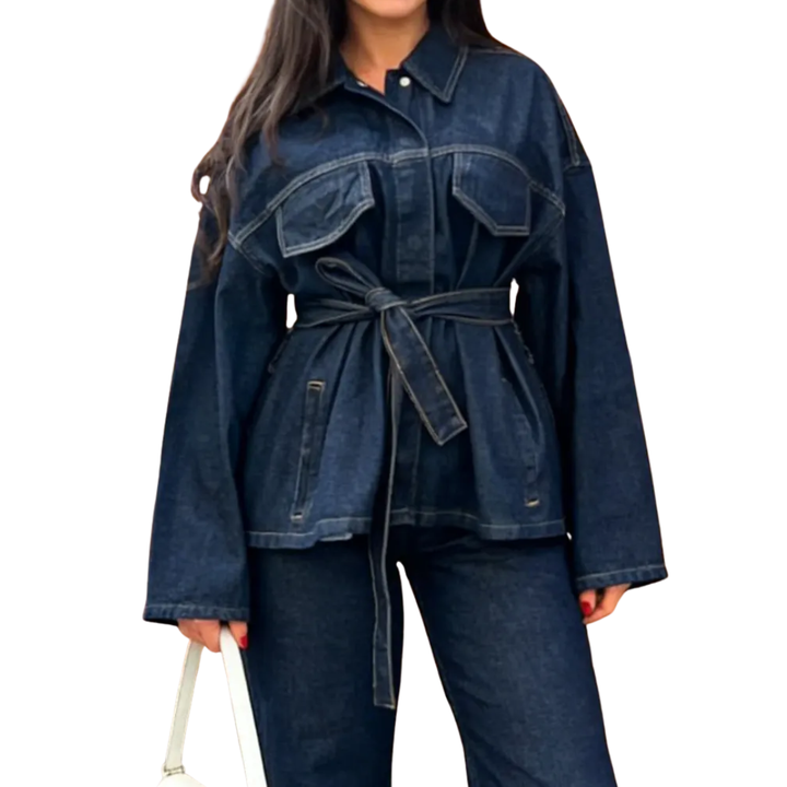 DELVINE™ – Relaxed Dark Wash Denim Jacket
