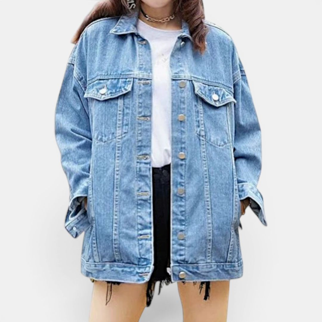 STEVELYN™ – Oversized Boyfriend Fit Denim Jacket
