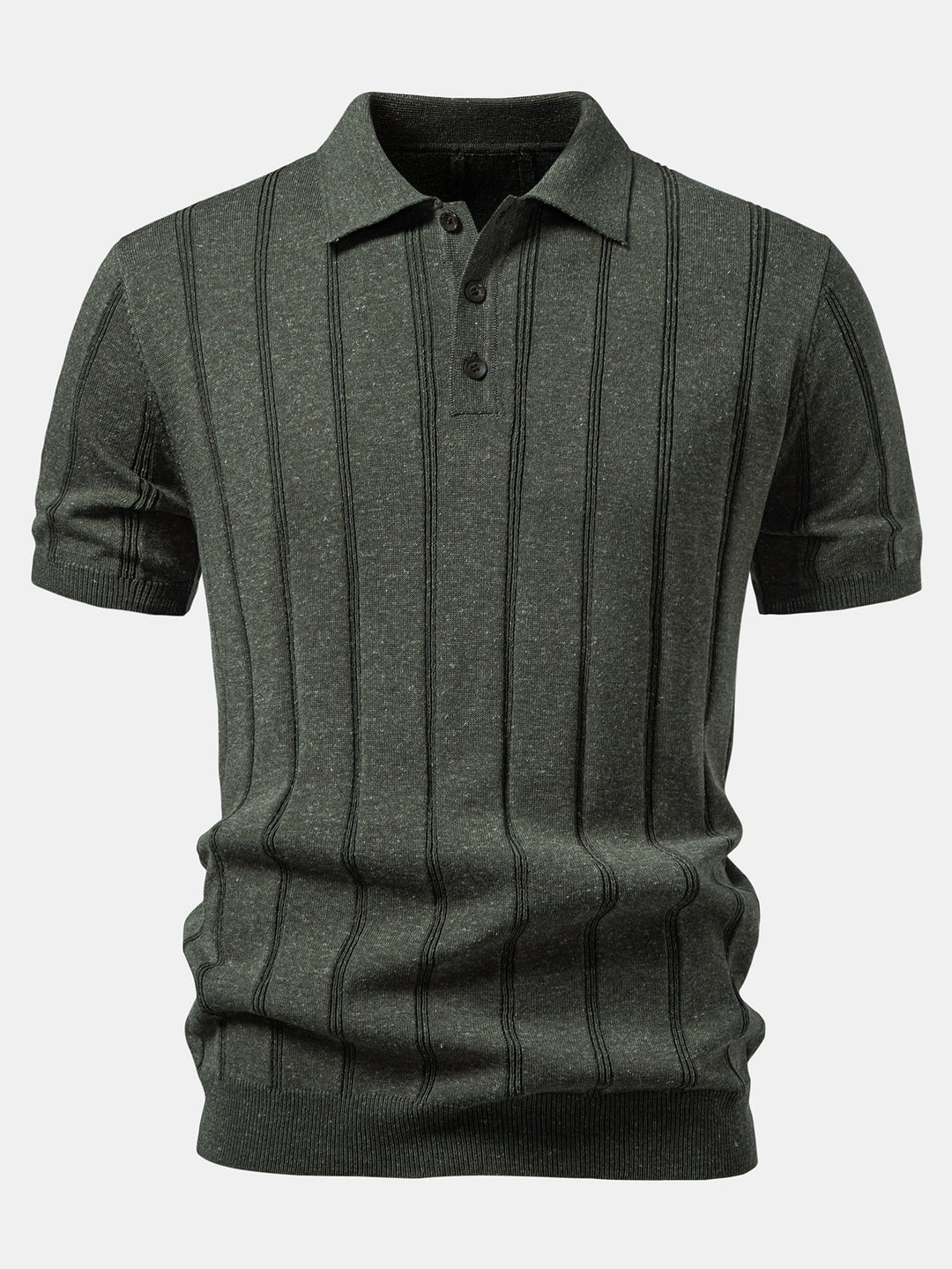 Caldwell | Linen Ribbed Knit Polo & Slim Fit Tapered Trousers