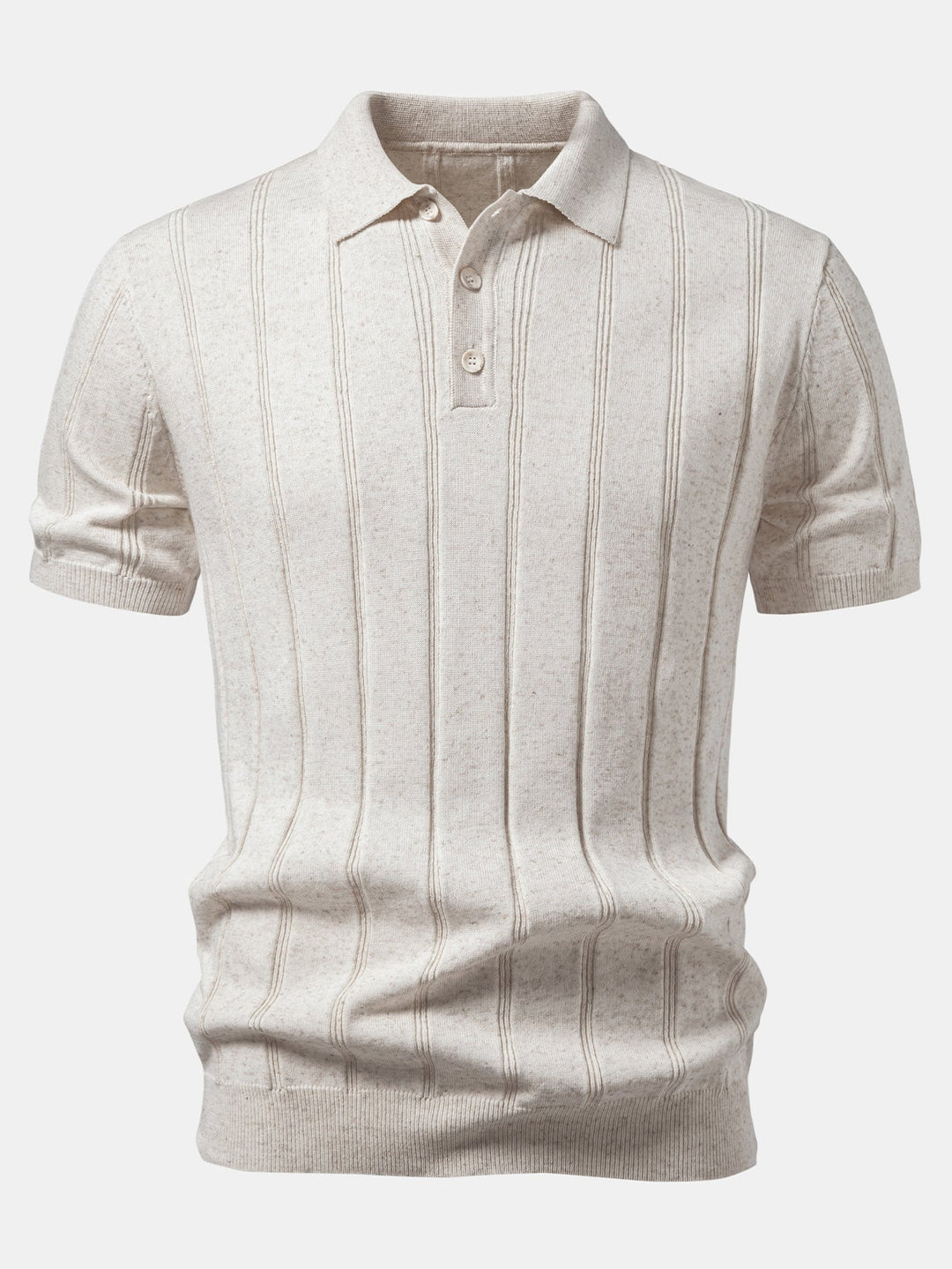 Caldwell | Linen Ribbed Knit Polo & Slim Fit Tapered Trousers