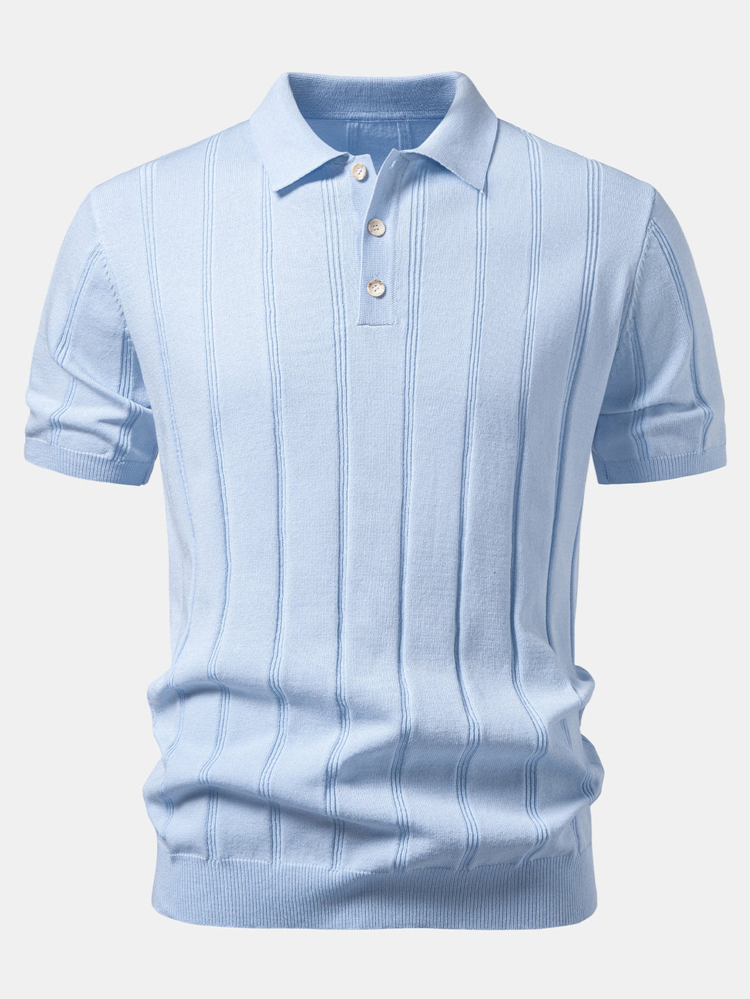 Caldwell | Linen Ribbed Knit Polo & Slim Fit Tapered Trousers