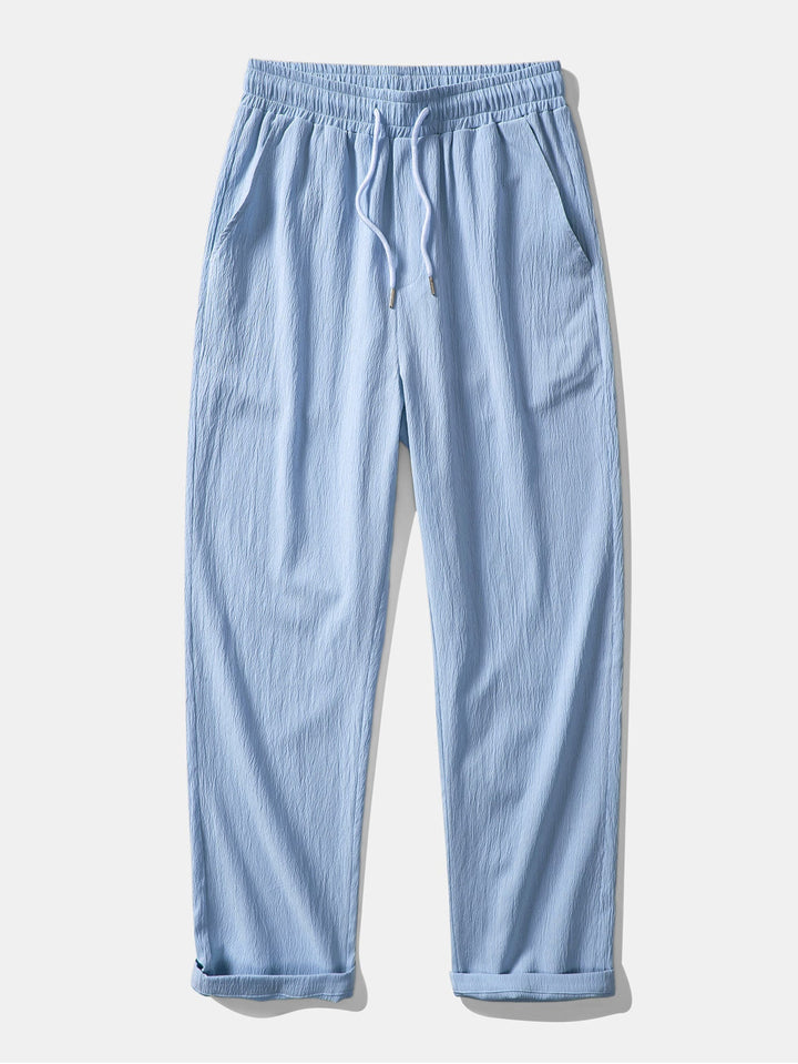 Lut | Textured Contrast Cuban Shirt & Straight Leg Pants