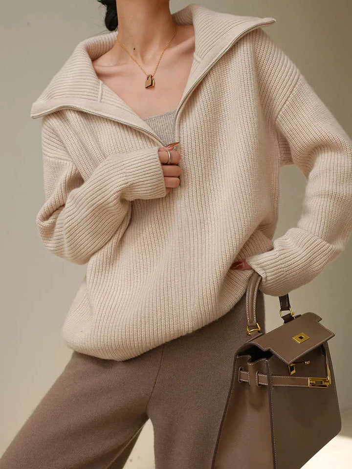 ELODIE™ | Comfy Half-Zip Sweater