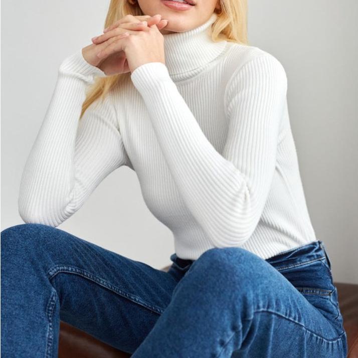 MAEVA™ | Ribbed Turtleneck Sweater