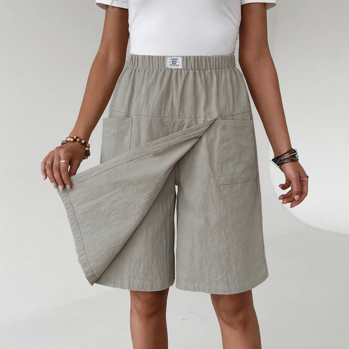 Emelia | Elastic Waist Shorts Skirt with Pockets