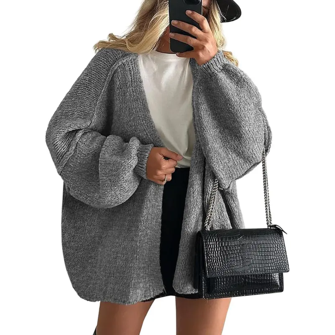 WINONA™ | Cozy Oversized Lantern Sleeve Cardigan