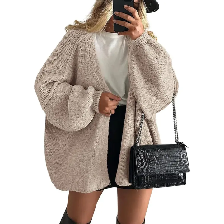 WINONA™ | Cozy Oversized Lantern Sleeve Cardigan