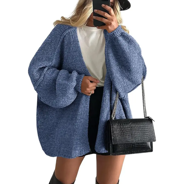 WINONA™ | Cozy Oversized Lantern Sleeve Cardigan
