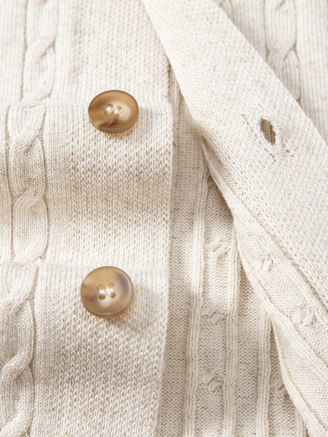 Victor | Twisted Jacquard Crew Neck Button Up Knit Shirt & Slim Fit Tapered Trousers