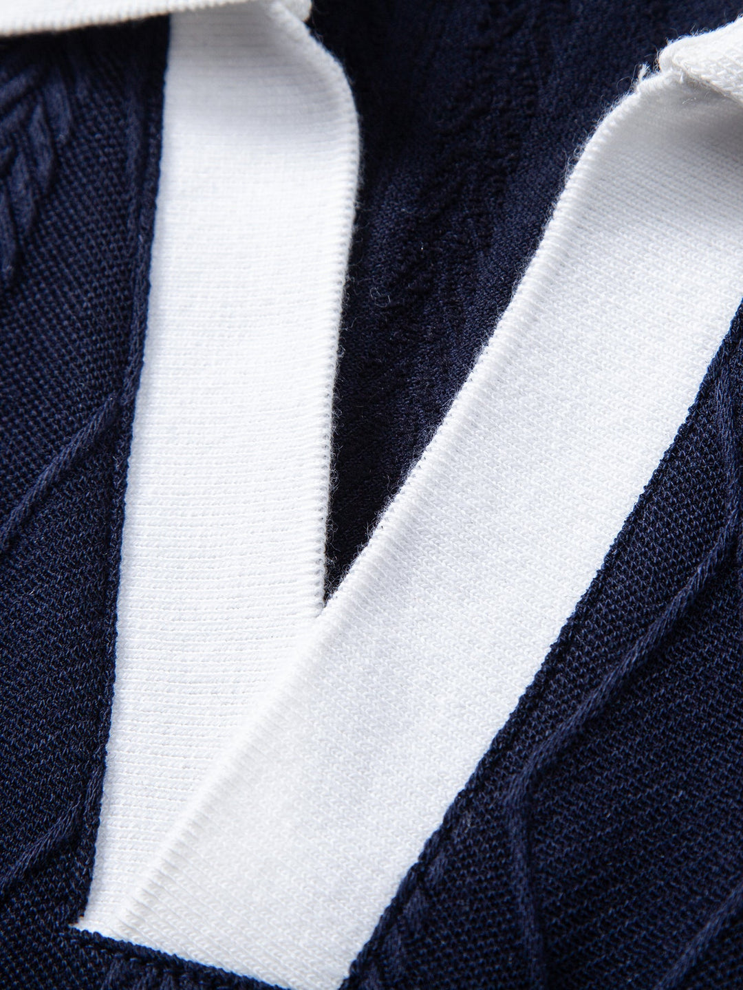 Tommy | Contrast Geometry Jacquard Knit Polo & Slim Fit Tapered Trousers