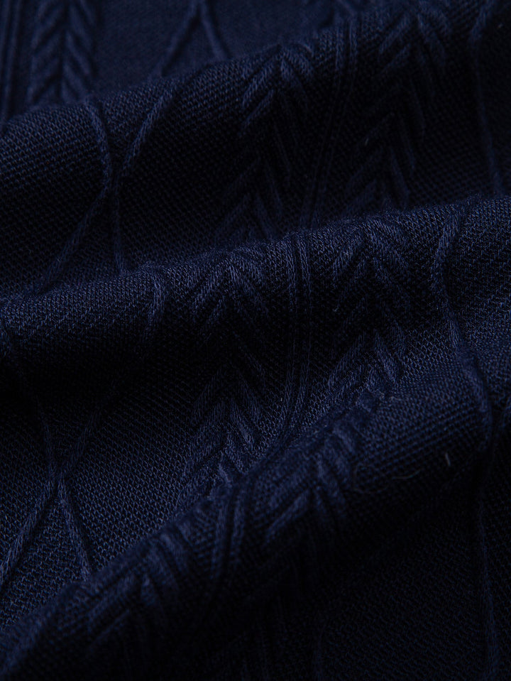 Tommy | Contrast Geometry Jacquard Knit Polo & Slim Fit Tapered Trousers