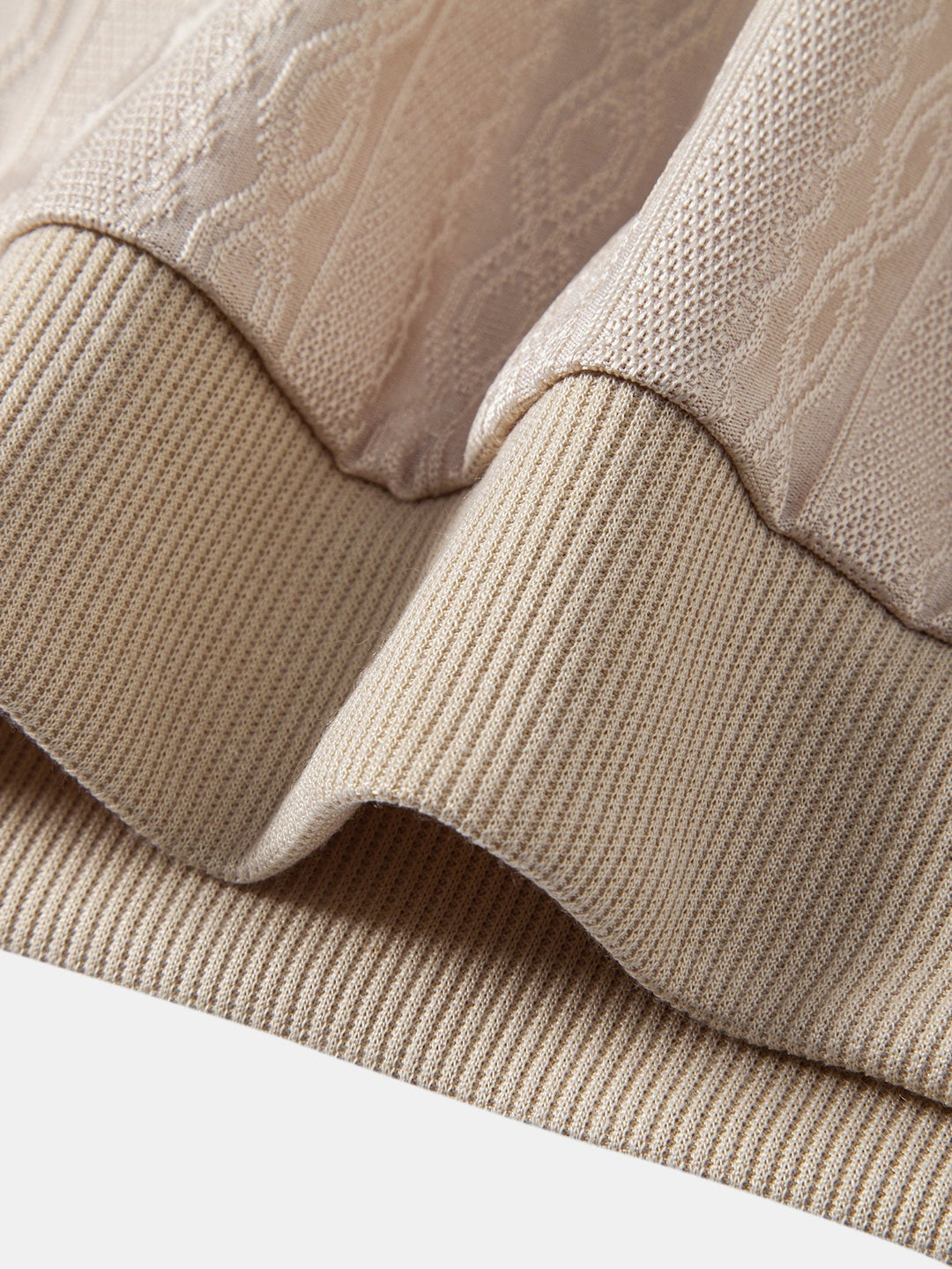 Brian | Contrast Trim Textured Zipper Knit Polo & Elastic Waist Straight Leg Trousers