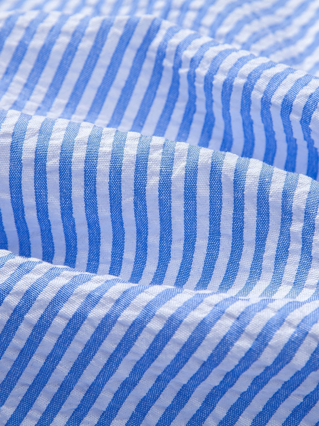 Tim | Striped Button-Up Seersucker Shirt